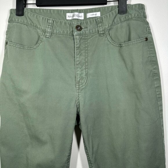Northern Reflections Green Weekend Cropped Pants Size 8 - Picture 2 of 6